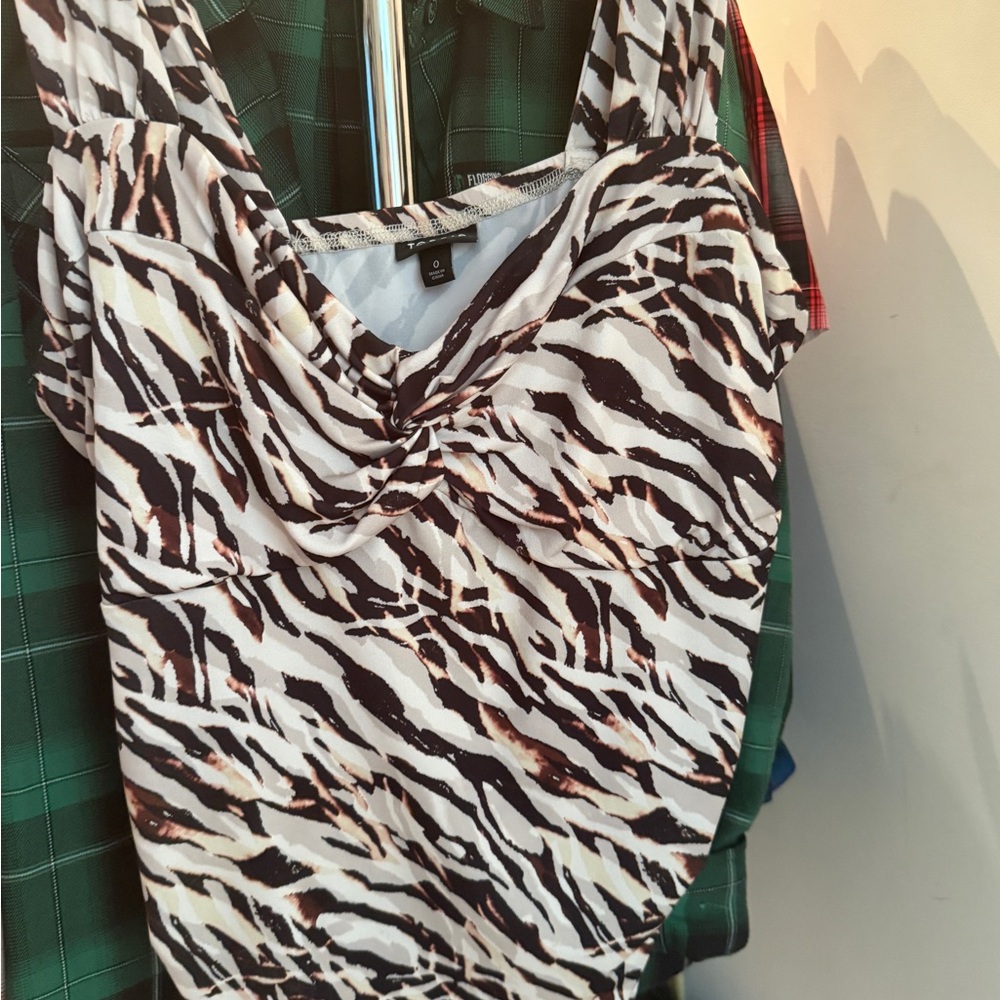 Torrid Black and White Zebra Print Blouse